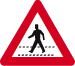 Panneau A21 Danger Passage pour piétons
