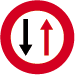 Panneau B19 Obligation de céder le passage (passage étroit)