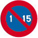 Panneau E5 Stationnement interdit du 1er au 15