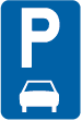 Panneau E9b Stationnement réservé voitures, minibus