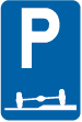 Panneau E9f Stationnement en partie sur accotement ou trottoir
