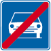 Panneau F11 Fin de route pour automobiles