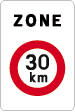 Panneau F4a Zone vitesse limitée 30 km/h