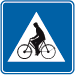 Panneau F50 Indication passage cyclistes