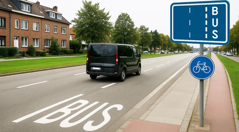 Illustration des panneaux bande de bus