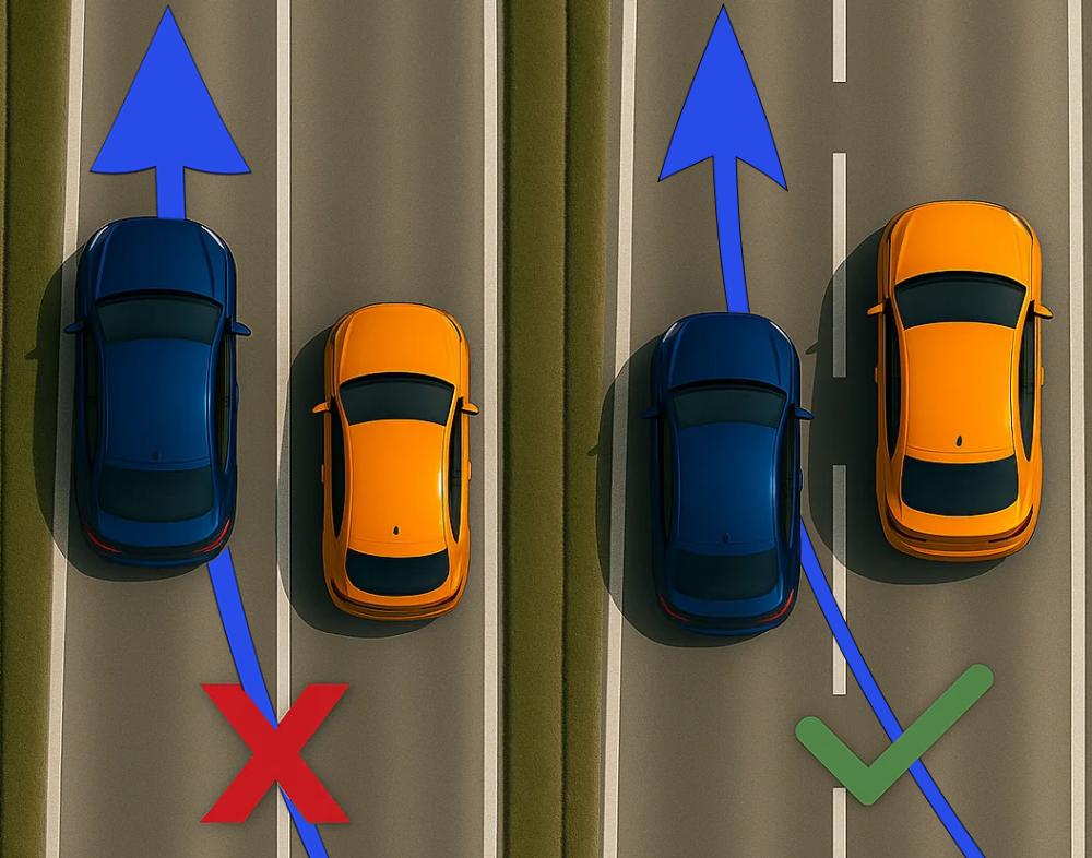 Illustration des lignes de dépassement